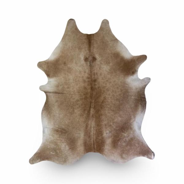 Caramel cowhide with dark caramel spine