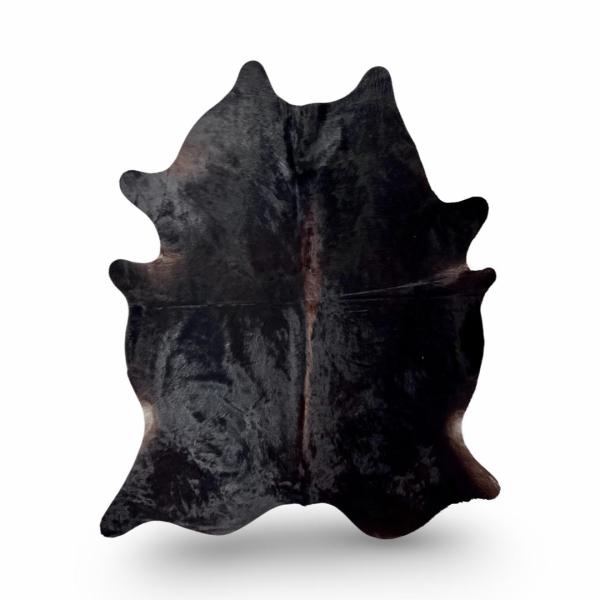 Plain dark brown cowhide