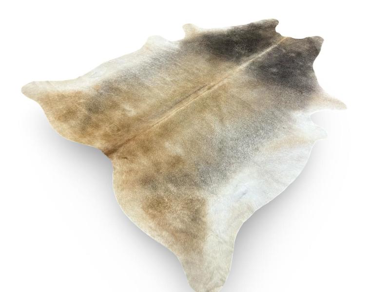 Light dunn color cowhide with dark dunn neck