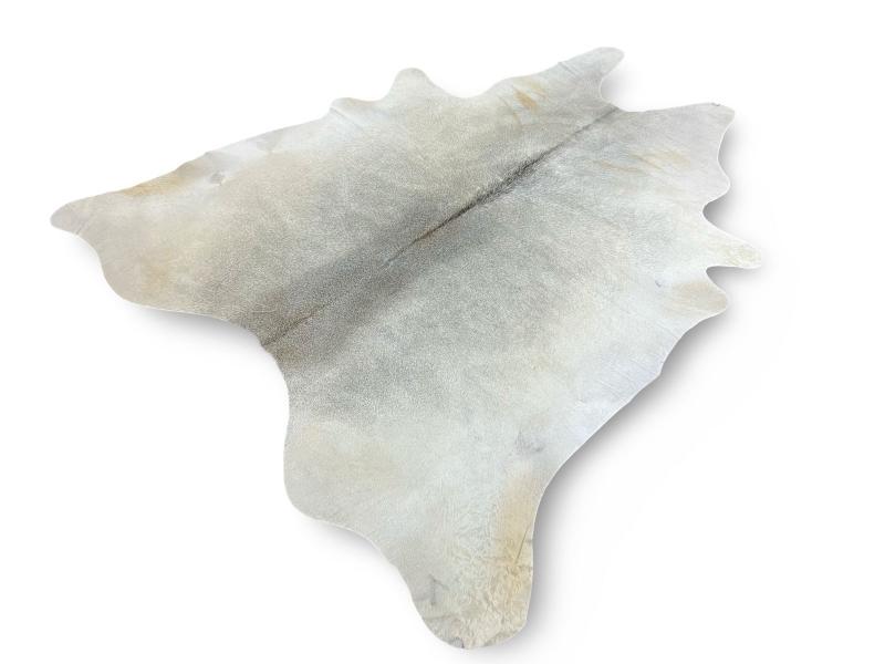 Light grey color cowhide with dark grey centre