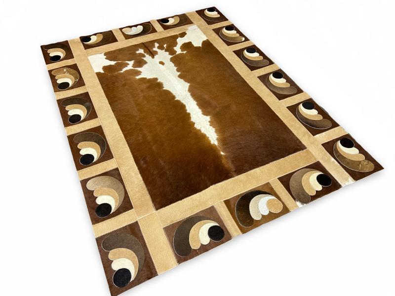 Brown and White MAT-083 1.60x2.15m