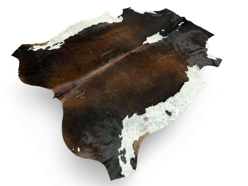 Nguni type cowhide,black with dark brown and white spine and sides