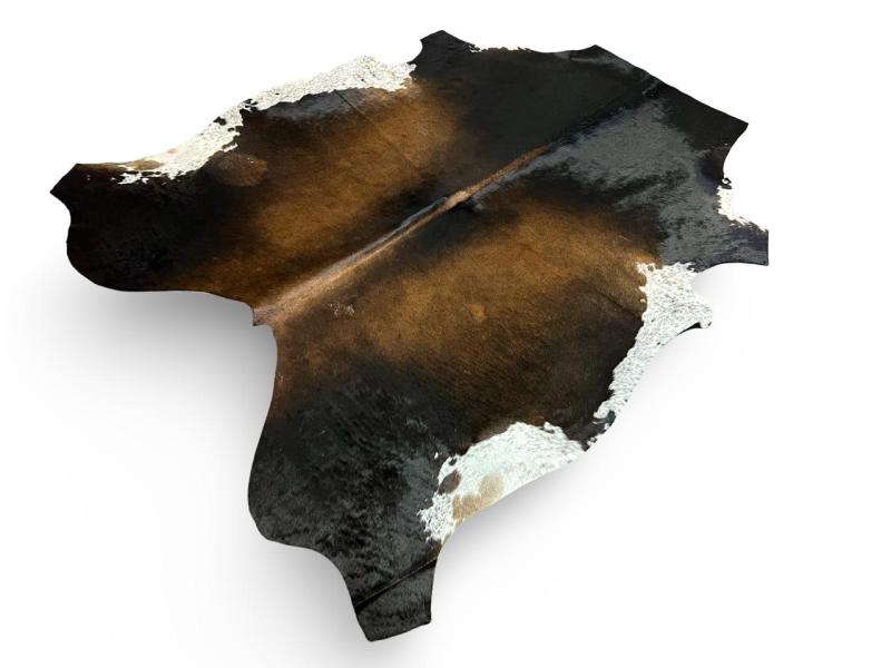 Nguni type cowhide, black with brown centre and white ends