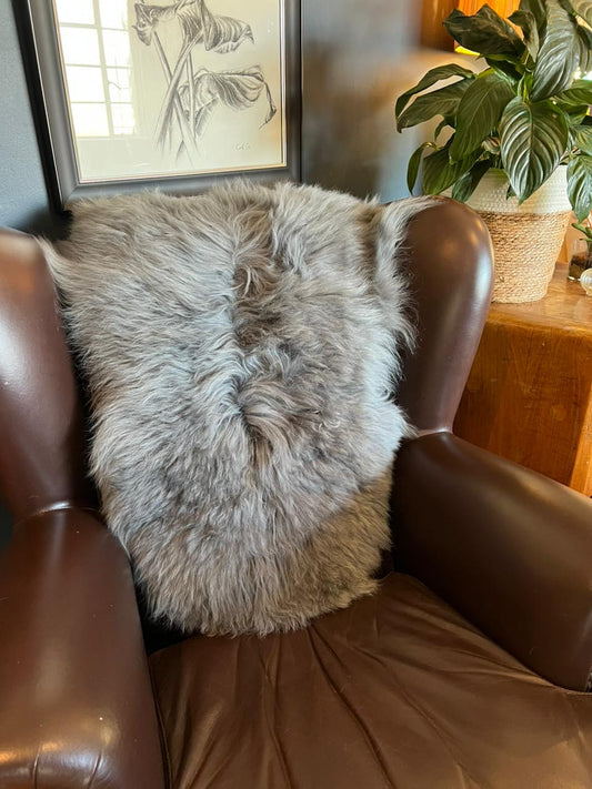 Himalayan Dark Grey Sheepskin-Large