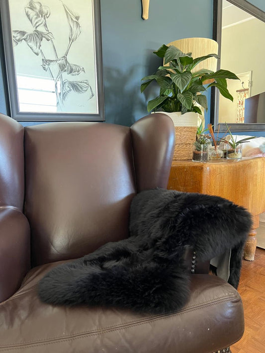 Himalayan Black Sheepskin-Large