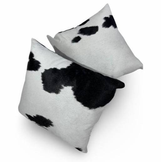 Full Face Black and White Nguni cushion