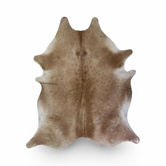 Caramel cowhide with dark caramel spine