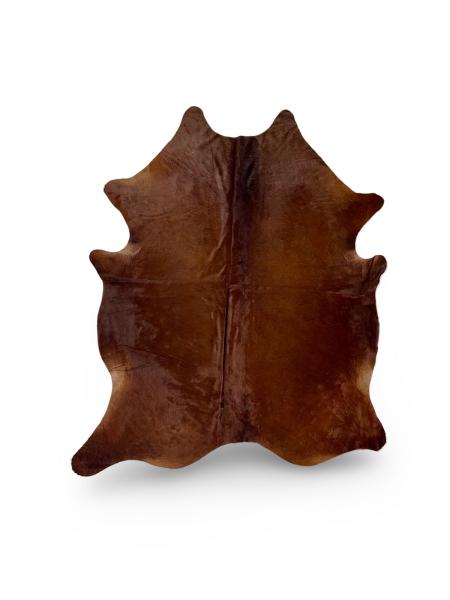 Solid brown cowhide