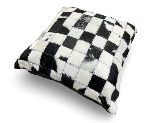 Black and white 5cm Block Nguni Cushion
