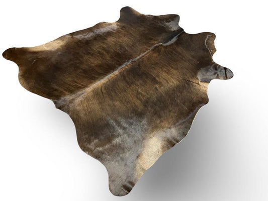 Dark brown brindle cowhide