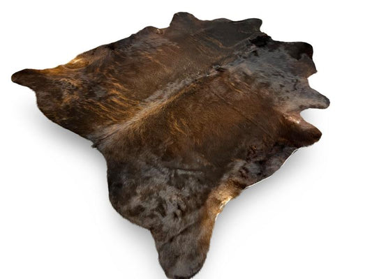 Dark brown brindle cowhide
