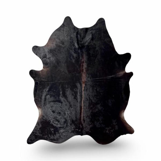 Plain dark brown cowhide