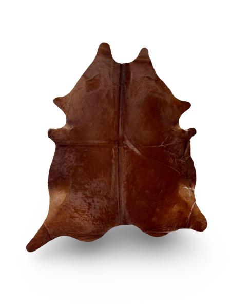 Solid brown cowhide