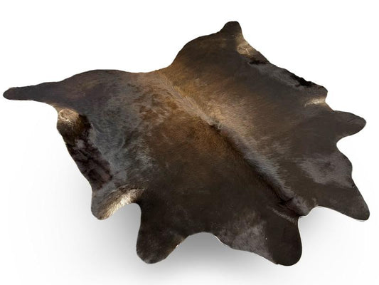 Dark brown color cowhide