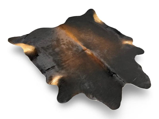 Dark brown cowhide with light brown centre