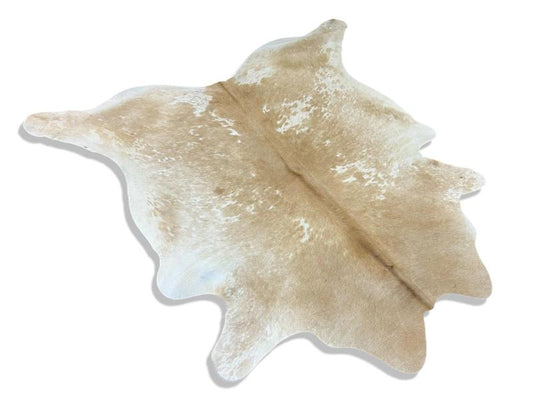 Light brown cowhide with white speckled spots