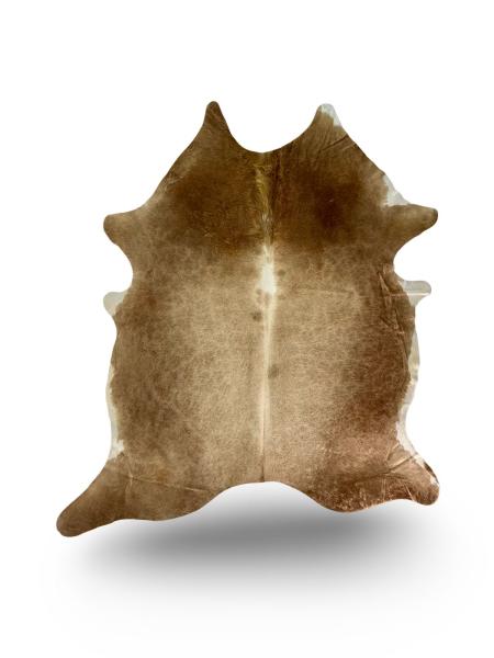 Dark carmel cowhide with lighter centre