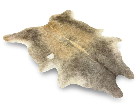 Dark dunn color cowhide with light brown centre
