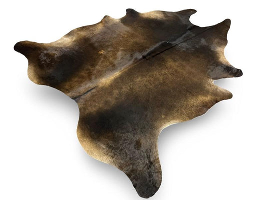 Dark dunn color cowhide with light brown centre