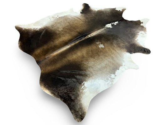 Dark dunn color cowhide with light brown centre and under legs