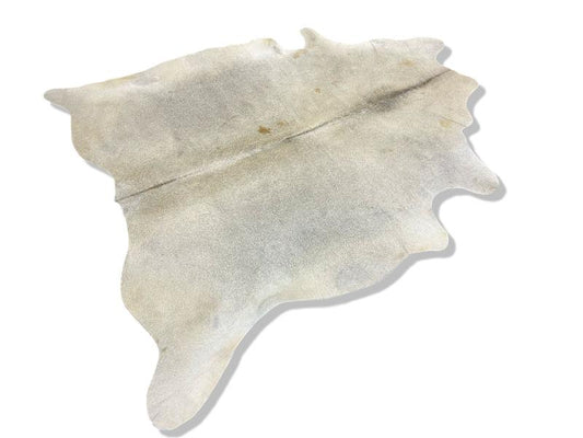 Light grey cowhide with dark grey spine