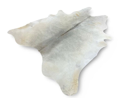 Light grey color cowhide with dark grey centre