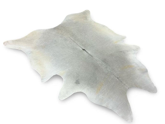 Light grey cowhide with dark grey neck