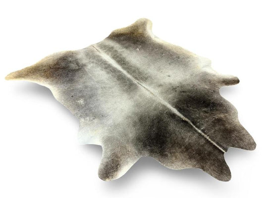 Dark grey cowhide with light grey centre