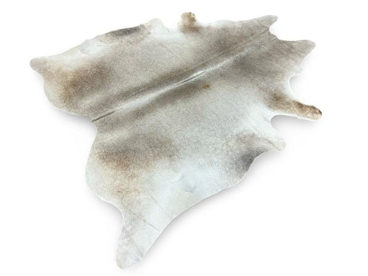 Light grey cowhide with dark grey neck and center