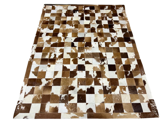 Dark Brown and White MAT-5958  1.50X2.00m
