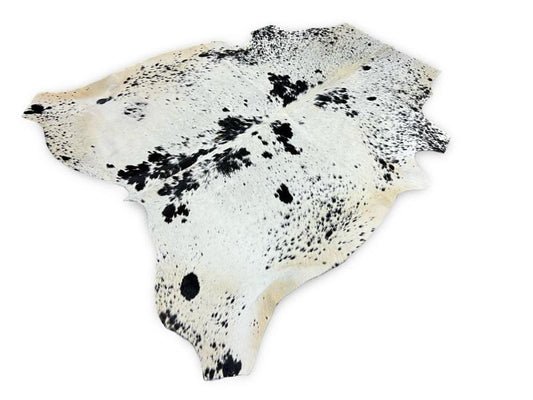 Nguni type cowhide,white with black speckled spots