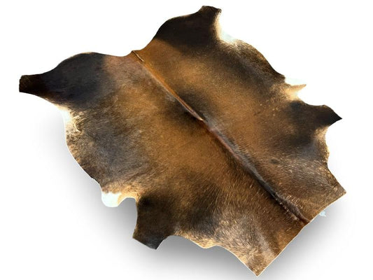 Dark brown cowhide with light brown centre