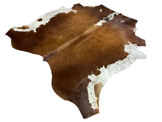 Nguni type cowhide,Dark brown cowhide with white speckled sides